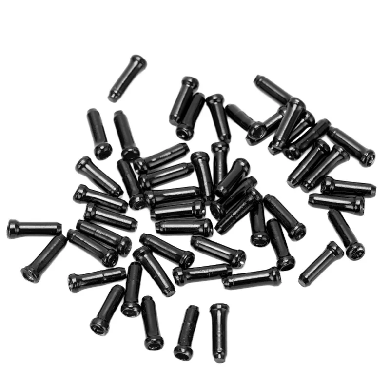 BOLANY 50pcs/Set Variable Speed Brake Line Core Cap Wearproof Bicycle Line Pipe Tail CapBlack