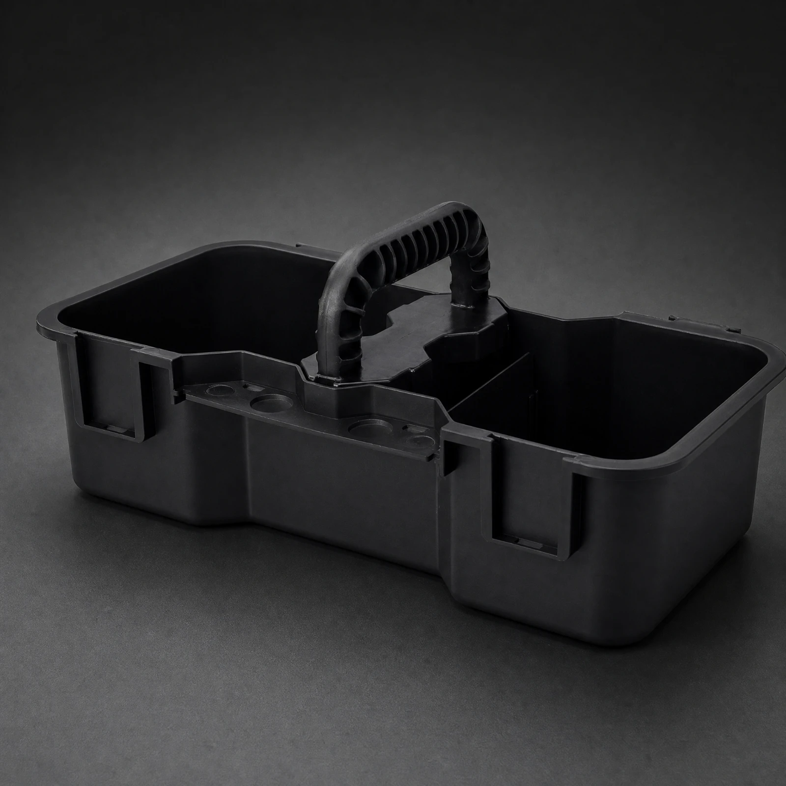 Car Wash Tool Organizer Easy to Clean doubleCompartment Tool Basket Plastic Cleaning Carrier with Handle Portable Storage