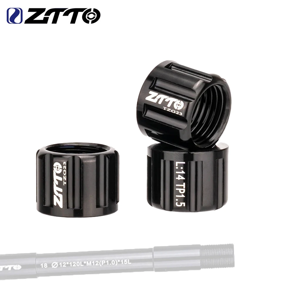 ZTTO M14 P1.5 Bicycle Thru Axle Nut P1.0 P1.75 Thread Pitch Axle Nuts Screw M12 M15 Hub Shaft Skewer Cap For 1.0mm 1.5mm TP Bolt