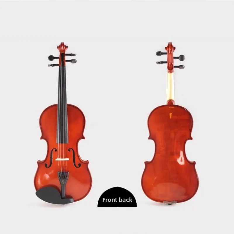 Full Size Professional Solo Acoustic  Violin Acoustic  Spruce Wood Panel  Maple Back Violin Case Bow for Beginners Play