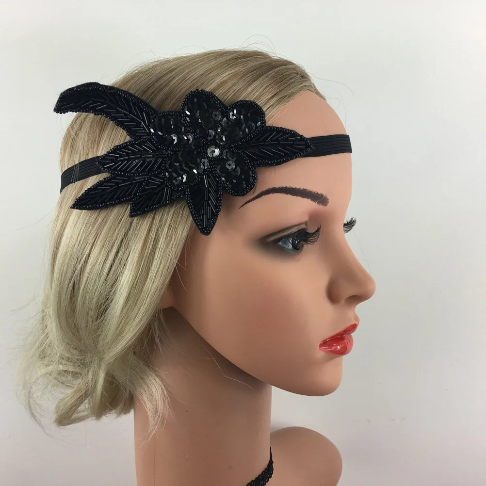 غطاء رأس للشعر مطرز بالخرز، تاج أسود بسيط لوصيفة العروس وحفلات الزفاف وحفلات التخرج وديكور الحب وتصفيف الشعر #6