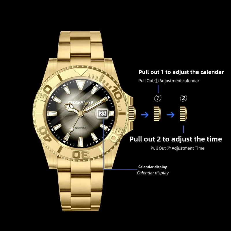 Nuovo bellissimo orologio da uomo di lusso Orologio automatico di lusso impermeabile Studente Tendenza Moda Orologio al quarzo luminoso Regalo di compleanno