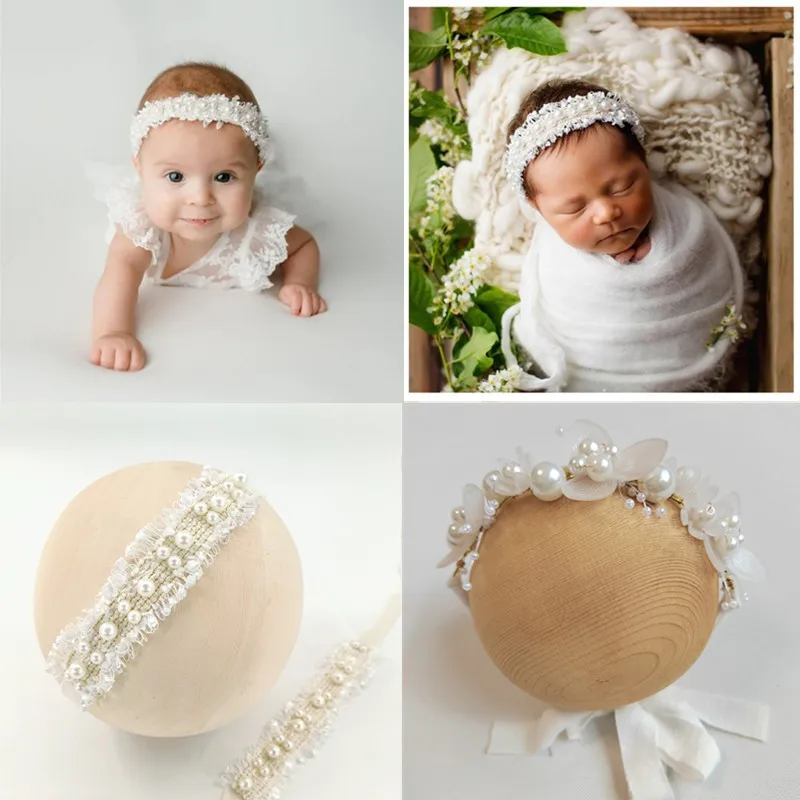 ❤️ CYMMHCM 新生児写真撮影小道具アクセサリー幼児帽子スタジオベビー写真アクセサリーヘアバンドヘッドバンド Fotografia