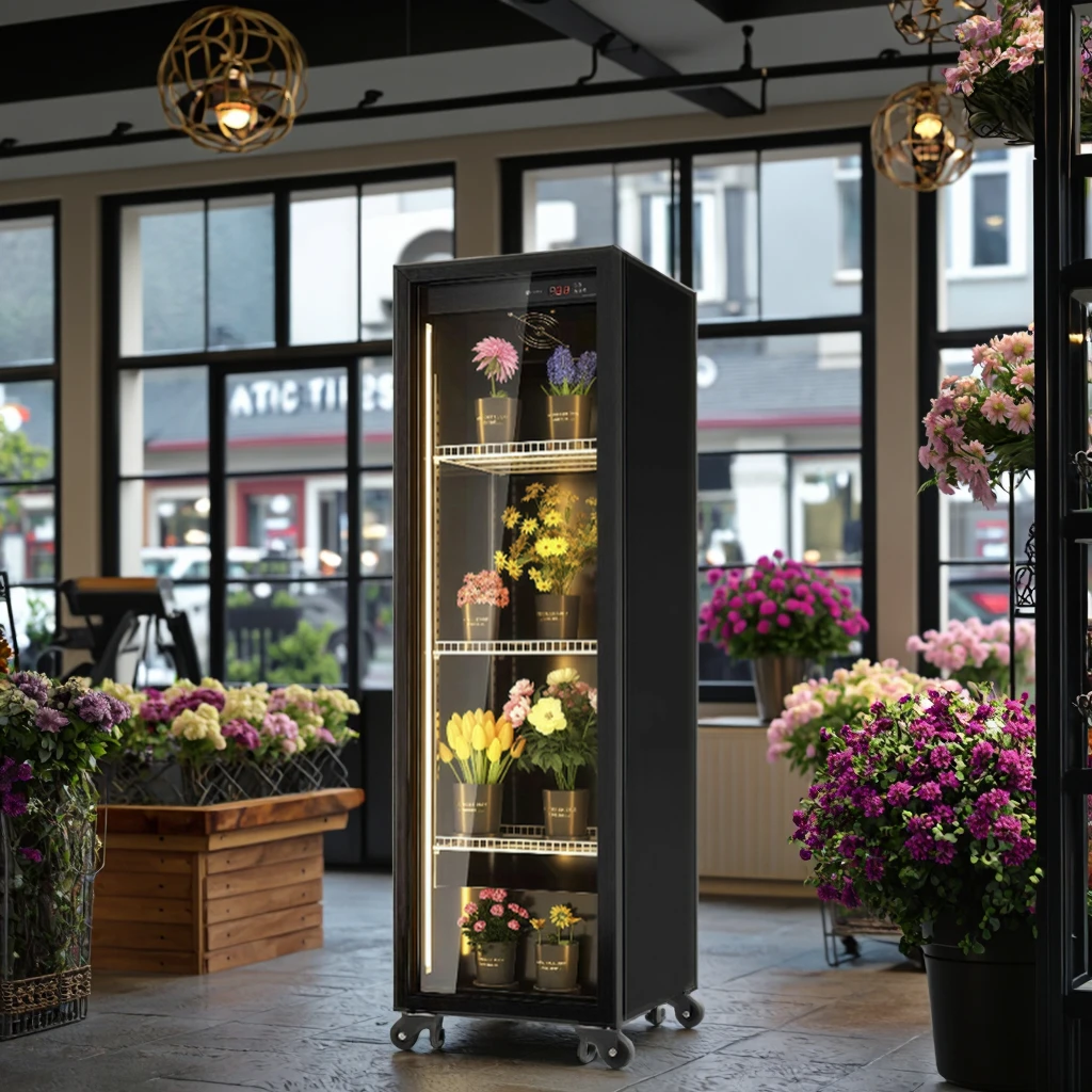 

Commercial Two-Door/Three-Door Air-Cooled Vertical Cabinets Fresh Flower Shop Preservation Refrigeration Display Equipment