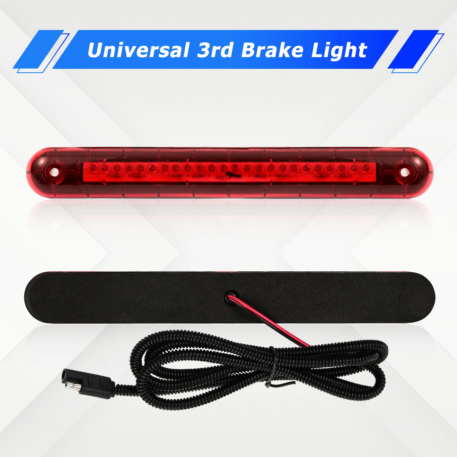 Universal LED 12V 3rd High Level Third Brake Stop Light Red For Holiday Rambler/Monaco/Roadmaster RV Motorhome Truck Pickup SUV