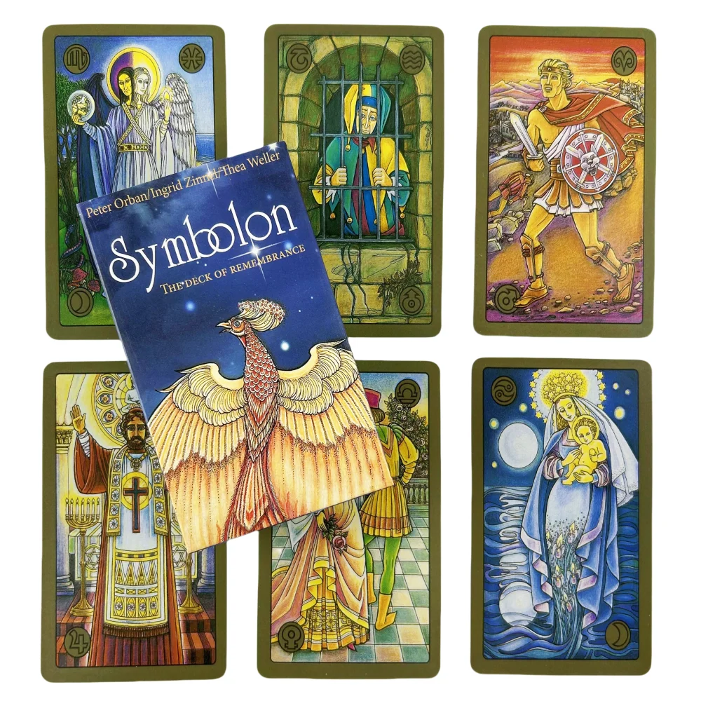 1 Baraja de Tarot Symbolon The Deck Of Remembrance, 78 Cartas de Oráculo, Edición en Inglés, Visions Divination, Juego de Mesa