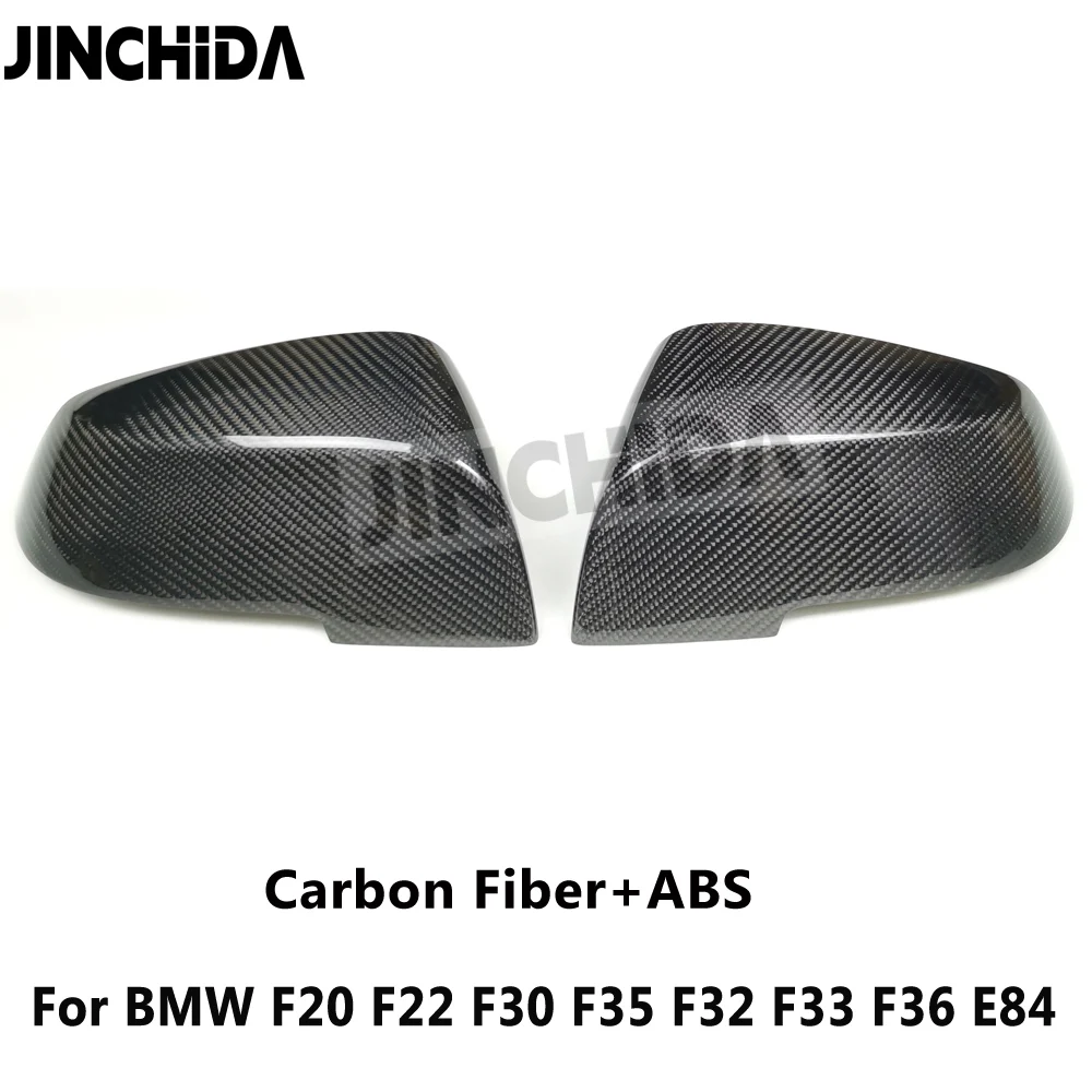 ABS + Real Carbon Fiber Rear View Mirror Cover For BMW 2 3 4 Series F20 F22 F30 F35 F32 F36 & X1 E84 Replacement Mirror Caps