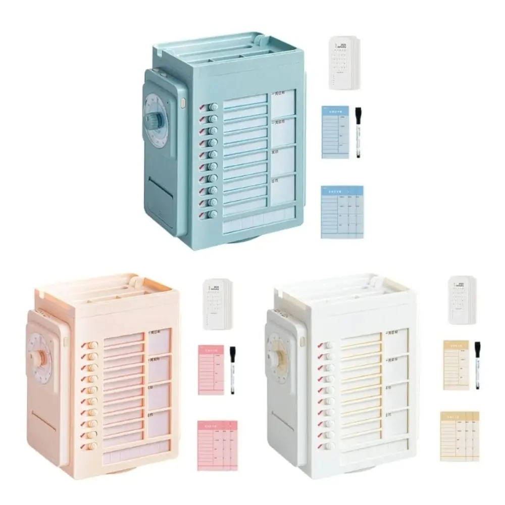 Mastering Time Management Good Habit Punch Card Convenient Rotating Pencil Holder Daily Task Planning Board Task Management