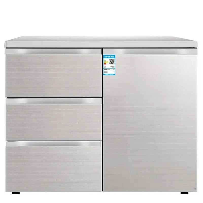 

Push-pull drawer recessed kitchen refrigerator