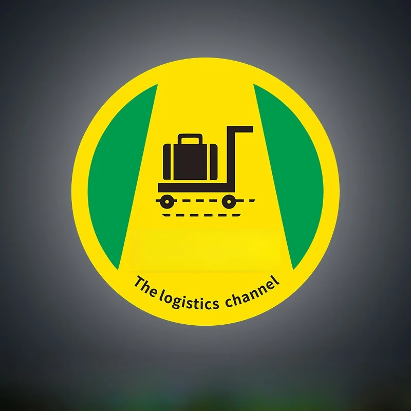 ملصقات تحديد قناة دثر رسومات أرضية مقاومة للاهتراء لقنوات أمان موقع البناء لرافعة المشاة الشوكية