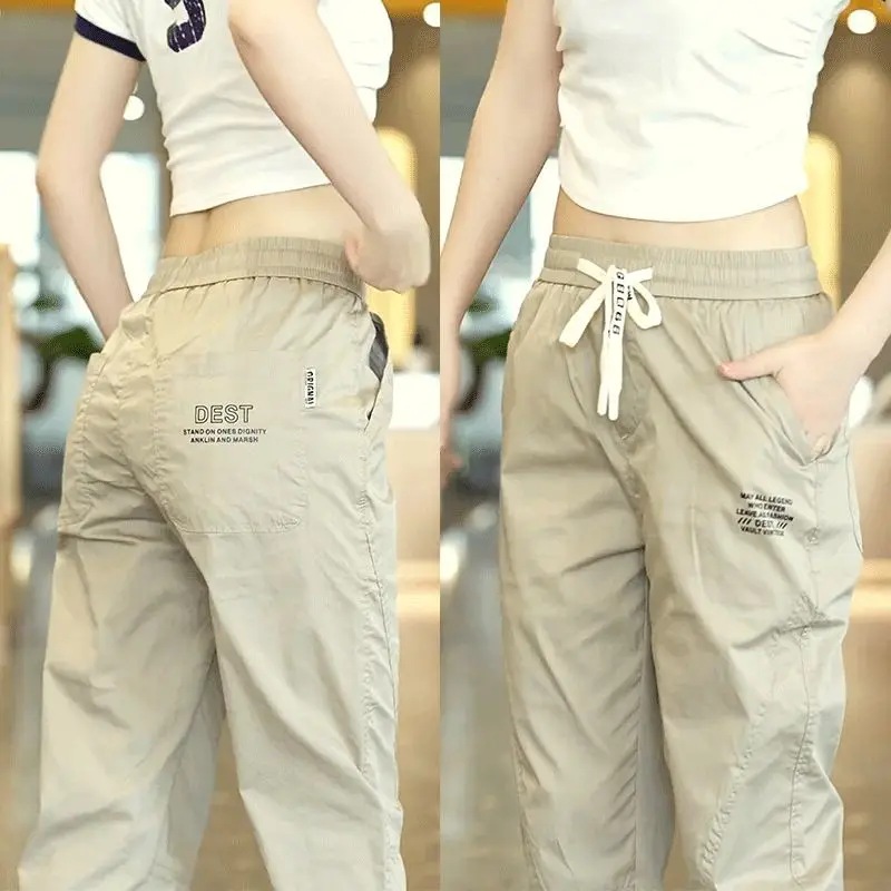 Man Pants Sports Pants Pants Men Spring Thin Breathable Bound Feet Workwear Motion New Casual