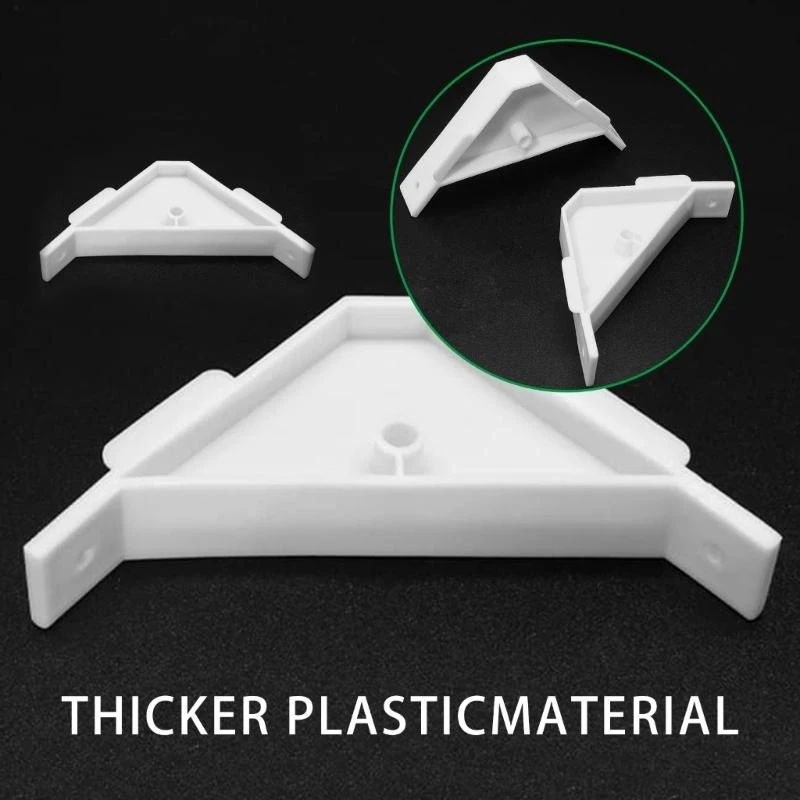 Plastic hoek driehoek beugels voor kast aan werkbladen meubels ondersteunen 12 stks