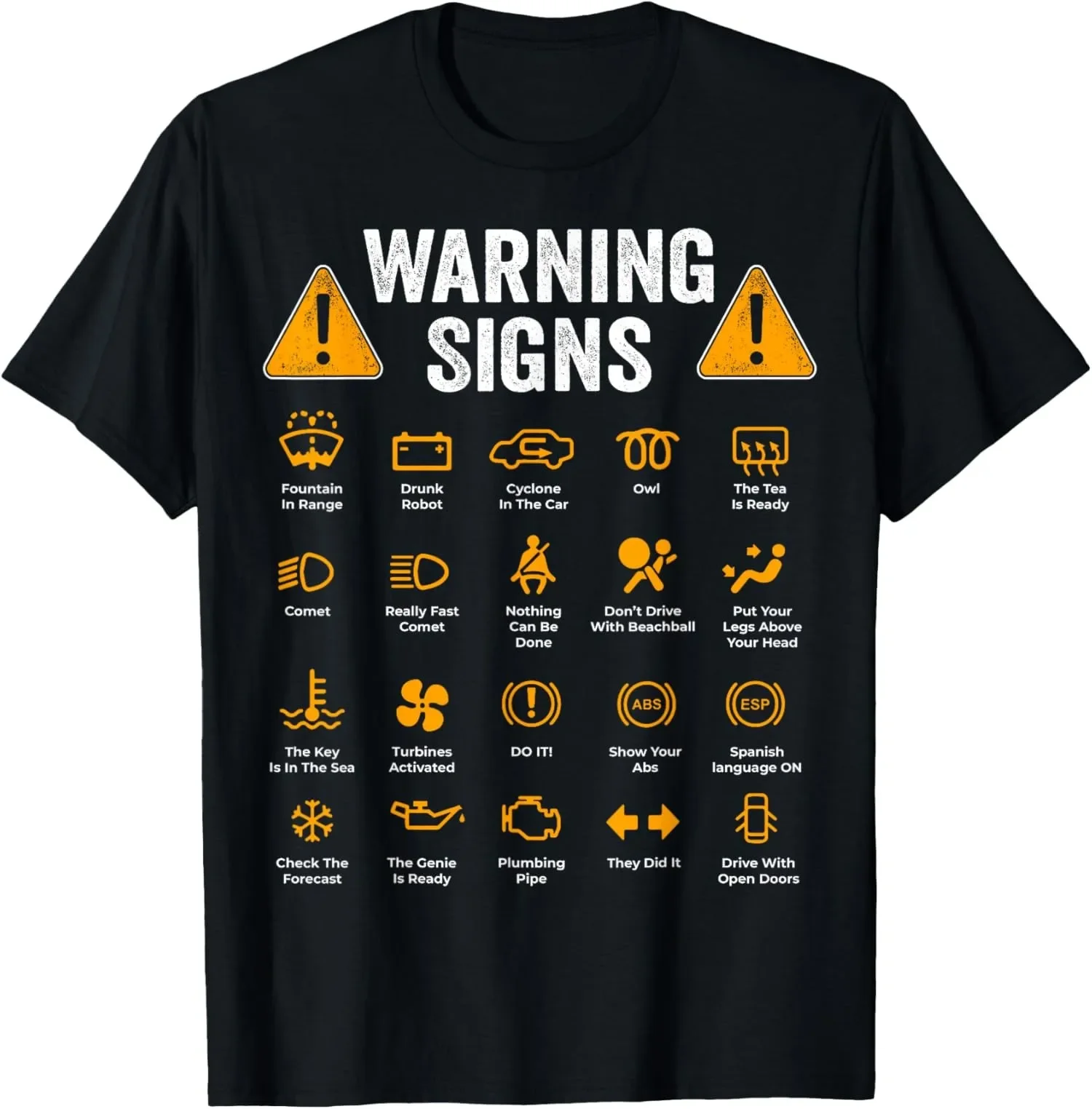 Funny Driving Warning Signs 101 Auto Mechanic Gift Unisex T-Shirt