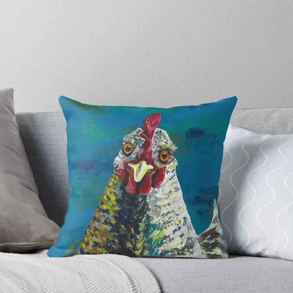 

Chicken art, colorful hen art Throw Pillow Rectangular Cushion Cover Luxury Pillow Case Sofa Decorative Covers pillow