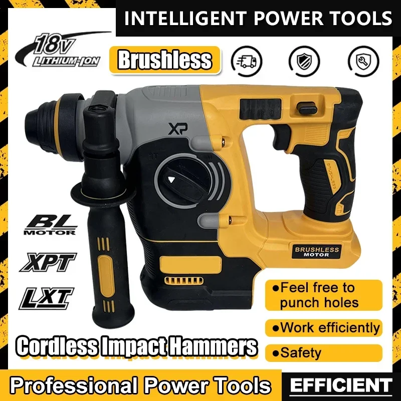 صالح ديوالت فرش الروتاري تأثير مطرقة الحفر اللاسلكي 2 طرق SDS المعادن قواطع الخرسانة أدوات ثقب الصخور بطارية 20 فولت 18 فولت #1