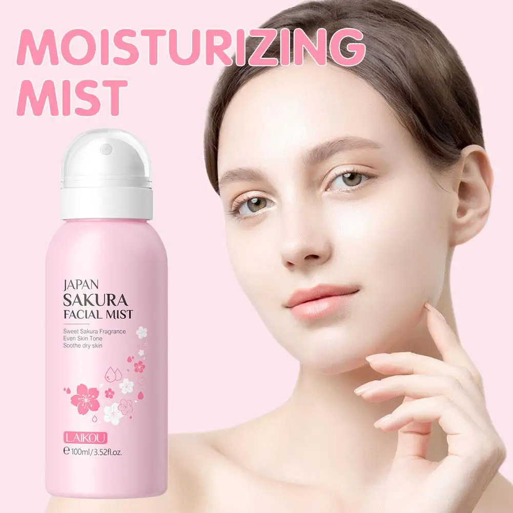 

Sakura Facial Mist Brightening Spray Moisturizing Face Shrink Oil 100ml Brightening Controlg Serum Skincare Toner Pores V8X4