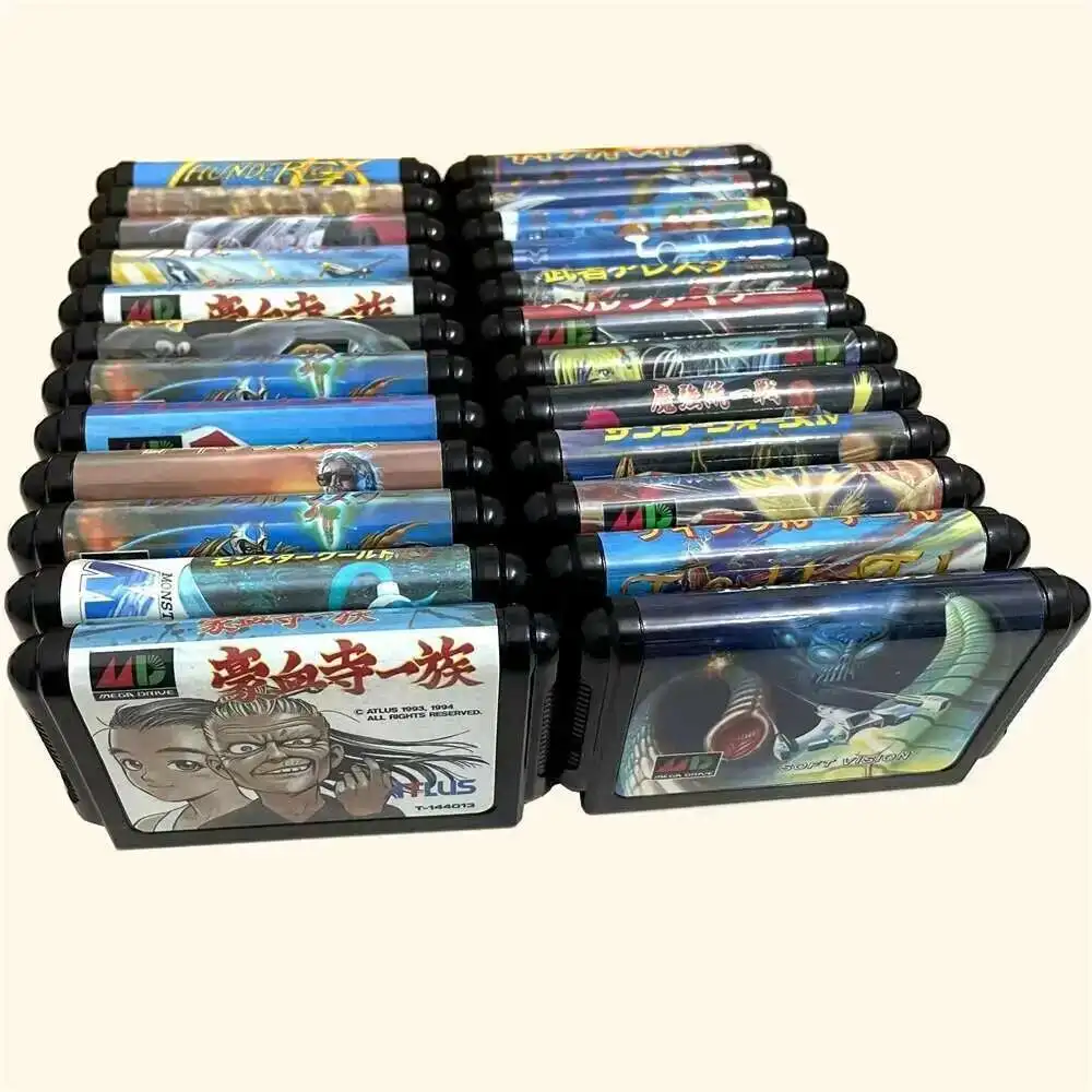 مخصص Aleste Power Instinct Sonik 1/2/3 Salp Fight JP Label JAP SHELL 16Bit MD بطاقة الألعاب لمحرك Sega Mega لـ Genesis