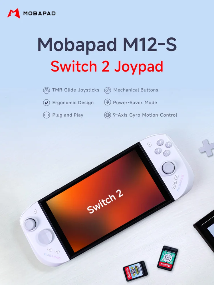 Kontroler do gier MOBAPAD M12 S Joycon dla Nintendo Switch 2 z drążkami TMR, mechanicznymi przyciskami i joypadem do konsoli Switch 2 — 2