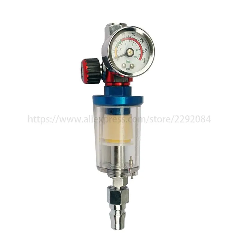 LVLP R500 Spray Gun and Air Regulator Gauge Oil-Water Separator Filter 600CC 1.3/1.5/1.7/2.0mm Nozzle  Spray Gun Paint