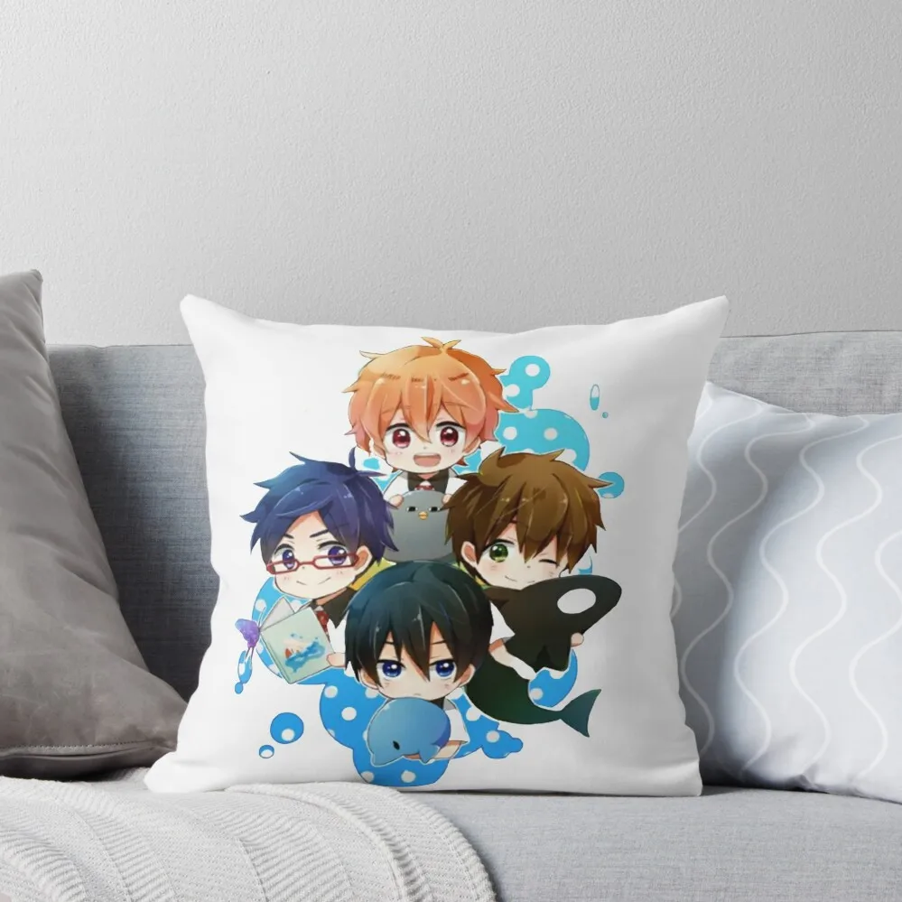 Iwatobi Swim Club Throw Pillow bed pillows Christmas Covers For Cushions Elastic Cover For Sofa pillow