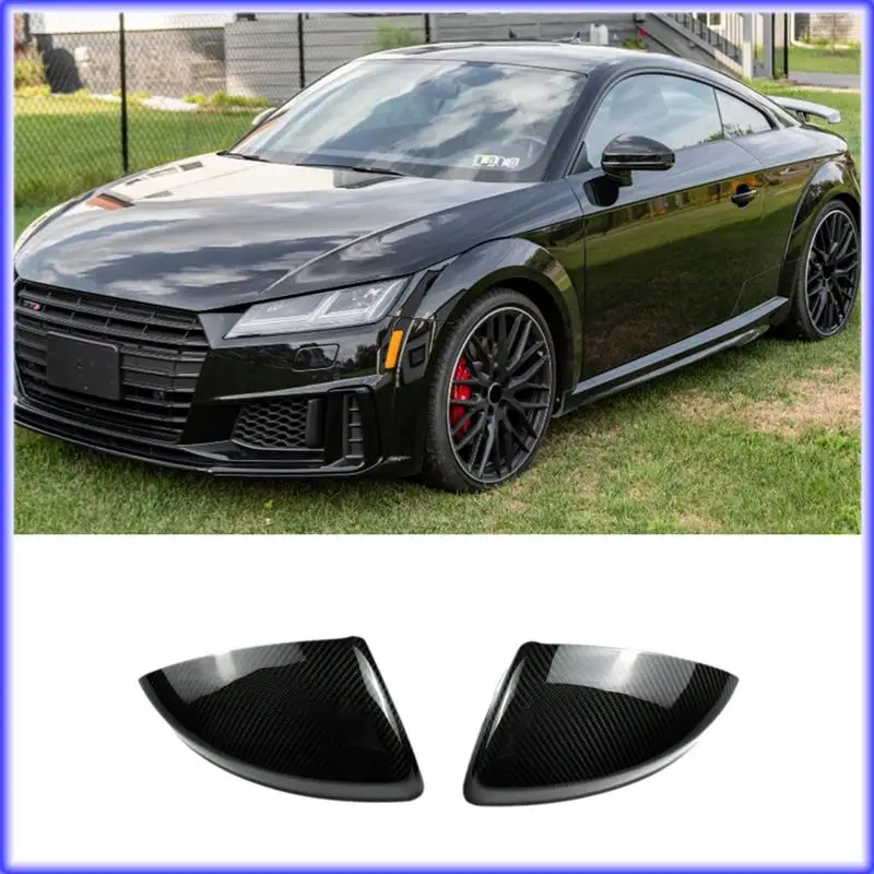 

A82E-Car Rear View Mirror Cover Carbon Fiber Side Mirror Shell Rearview Housing For TT TTS TTRS R8 2015-2023