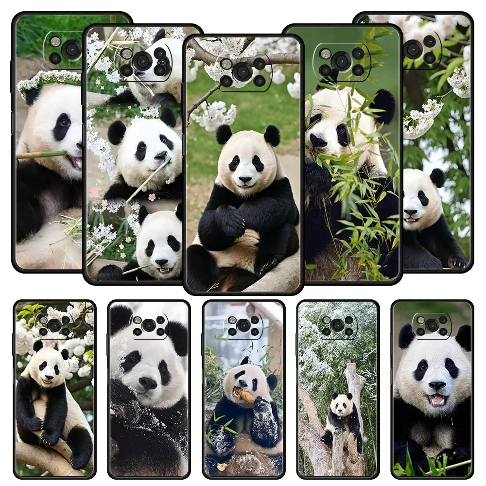 Fubao panda Phone Case For For Xiaomi Poco X6 X5 Pro X4 X3 NFC F5 Pro F4 F3 GT M5 M4 Pro 5G M3 C51 C50 C55 Soft Cover