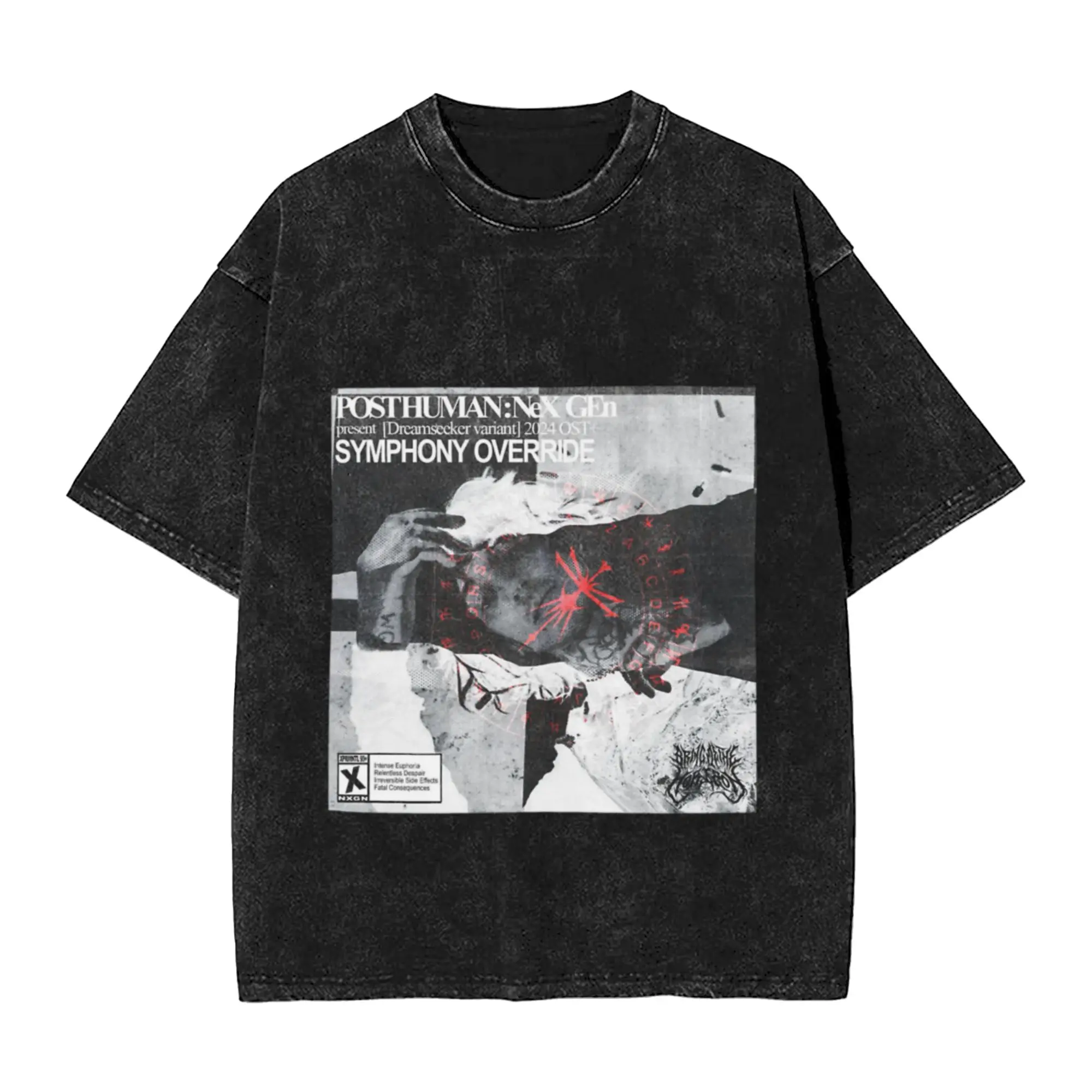 Fallen Figure Grunge Dystopian Theme Classic Stylish A T-Shirt Oversized Short Sleeve Men's Women's Cotton Tees Tops