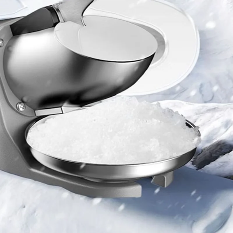 Stainless Steel Electric Ice Crusher Commercial Household & Outdoor Use-Easy Clean Design