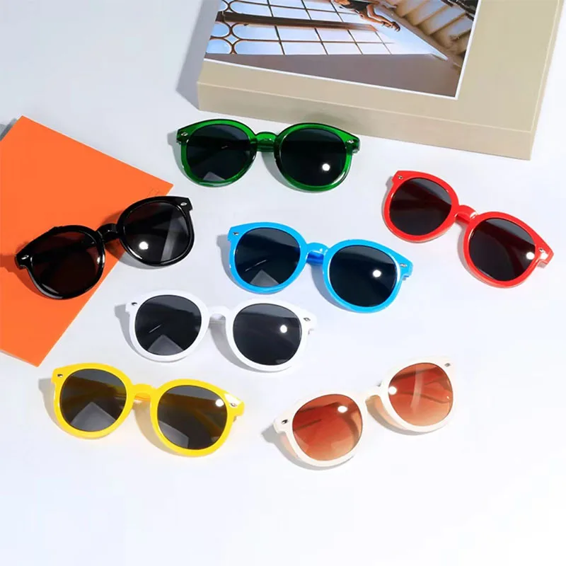 New Children's Fashion Sunglasses Boys' Small Frame Circle Sun Glasses Cute Girl Outdoor Sunshade Eyewear UV400 Oculos De Sol