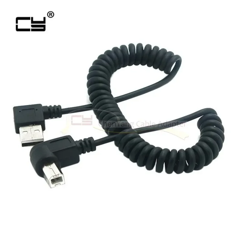 4ft Right Angled USB 2.0 A Male To B Angled Male 90 degree Stretch For Printer Scanner & Hard Disk 0.5-1M Cable
