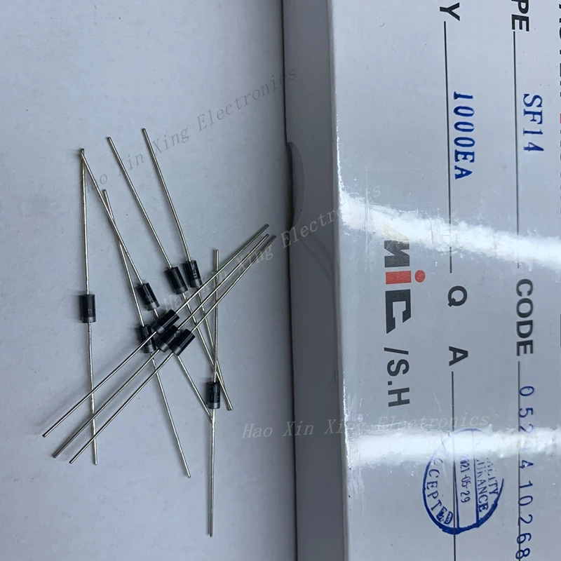 100pcs-1000pcs SF14 MIC In-Line Ultrafast pemulihan Diode DO41 Bulk Belt tersedia yang baru