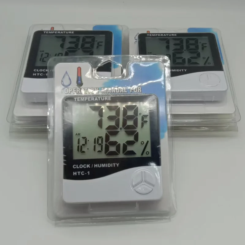 

5 шт./лот HTC-1 цифровой внутренний и внешний будильник с температурой и влажностью