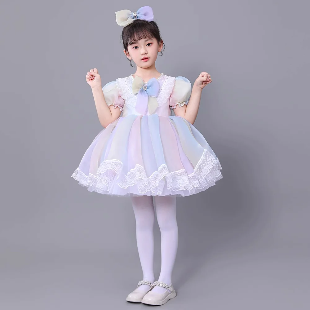 

Sequin Dance Costume Girls Lyrical Contemporary Freestyle Modern Dance Dress Girls Children Kids