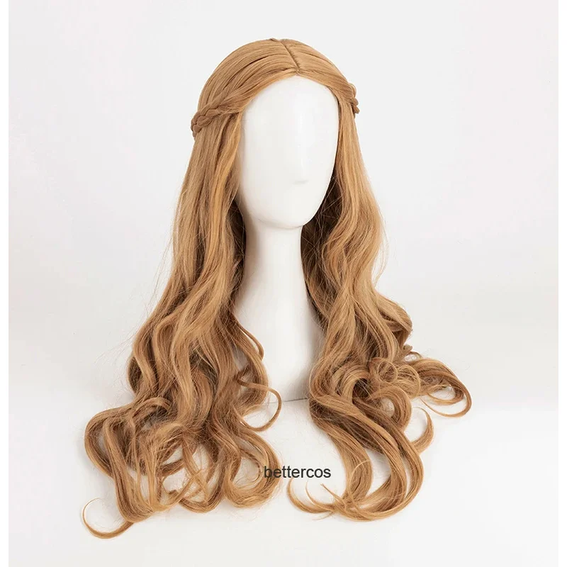 Candy 2025Cersei Lannister Cosplay Wigs Long Brown Heat Resistant Synthetic Hair + Wig Cap