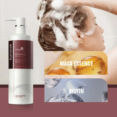 Karseell 500ml 아르간 오일 샴푸 허브 추출물 건조하고 손상된 모발을 위한 보습 부드러운 샴푸