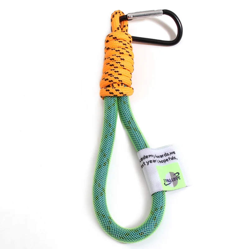 Creative Iridescent Braid เชือกพวงกุญแจ Carabiner Key แหวนสำหรับพวงกุญแจห้อยกระเป๋าอุปกรณ์เสริมสายแขวนเครื่องประดับ