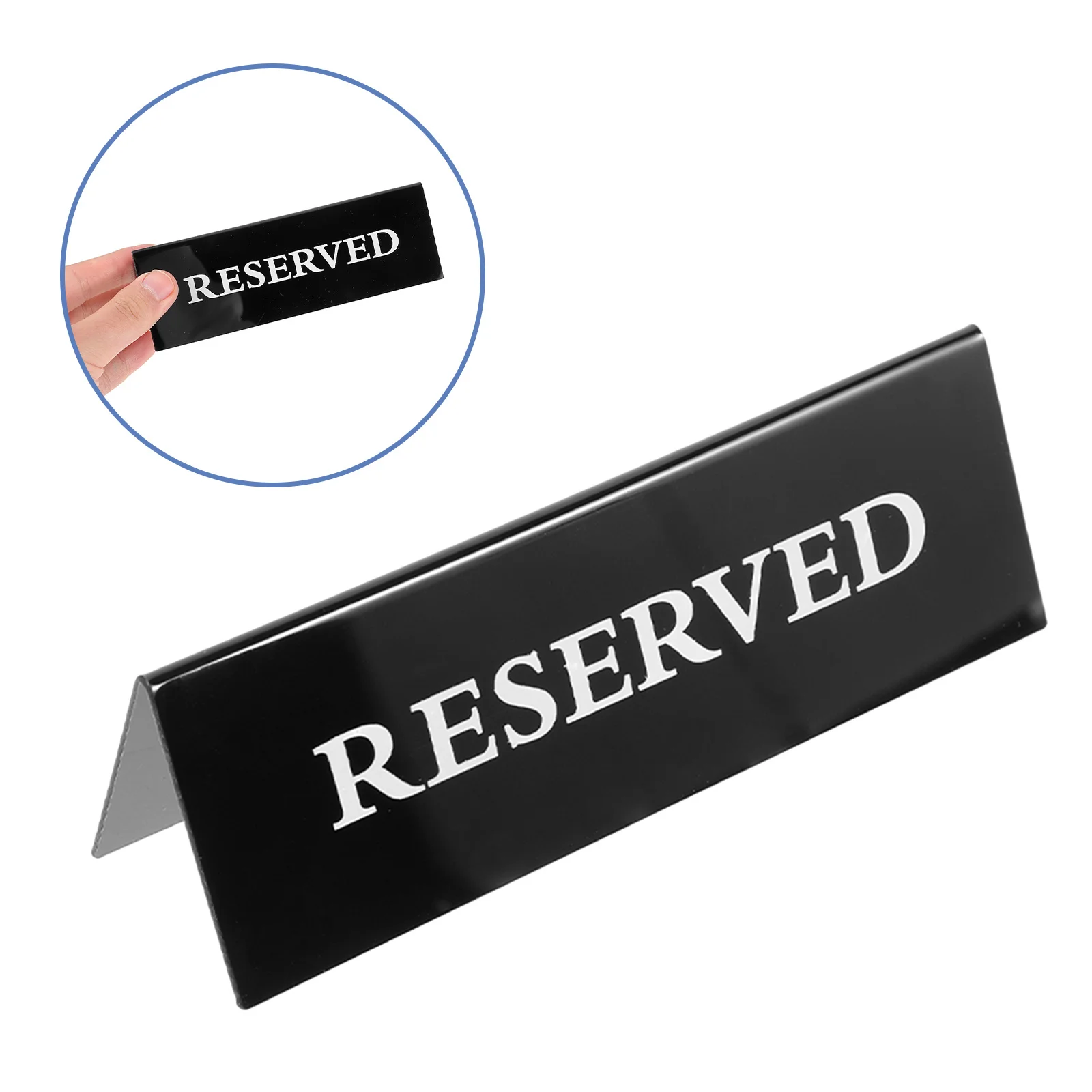 

6Pcs Reusable Reserved Table Tent Signs Acrylic Transparent for Wedding Seating Restaurant Banquet Event Conference Flexible