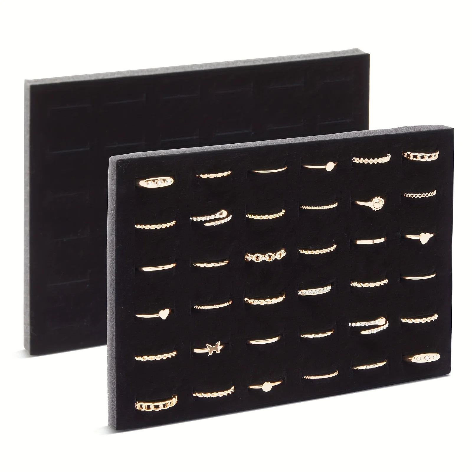 Velvet Rectangle Jewelry Display Tray