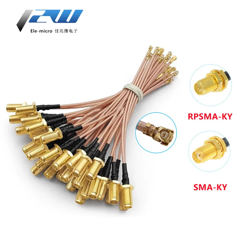 5PCS SMA Pigtail Jumper RP SMA Male Female to UF.L IPX IPX1 RG178 Cable Sockets Jack Connectors Adapter for Wifi Router GPS AP