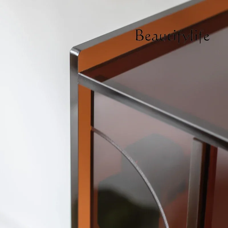 

dY BJ Square Acrylic Dining Side Cabinet Modern Simple Tea Cabinet Modern Wine Cabinet
