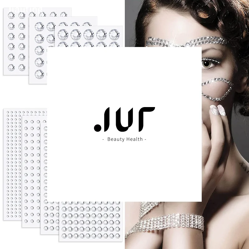 

Self Adhesive Face Hair Gems Rhinestones Crystal Sticker Body Jewels Sticker Makeup Crafts Home Decor Sticker good