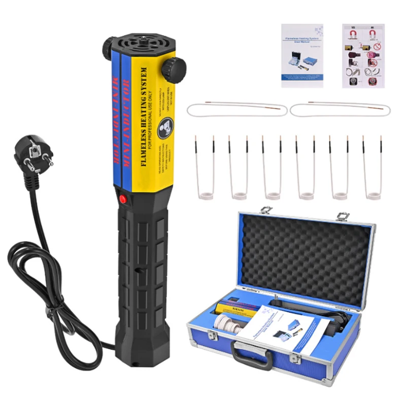 

KIA-1000W Handheld Automotive Nut Heater Small Portable Induction Heating Equipment Aluminum Box Packaging