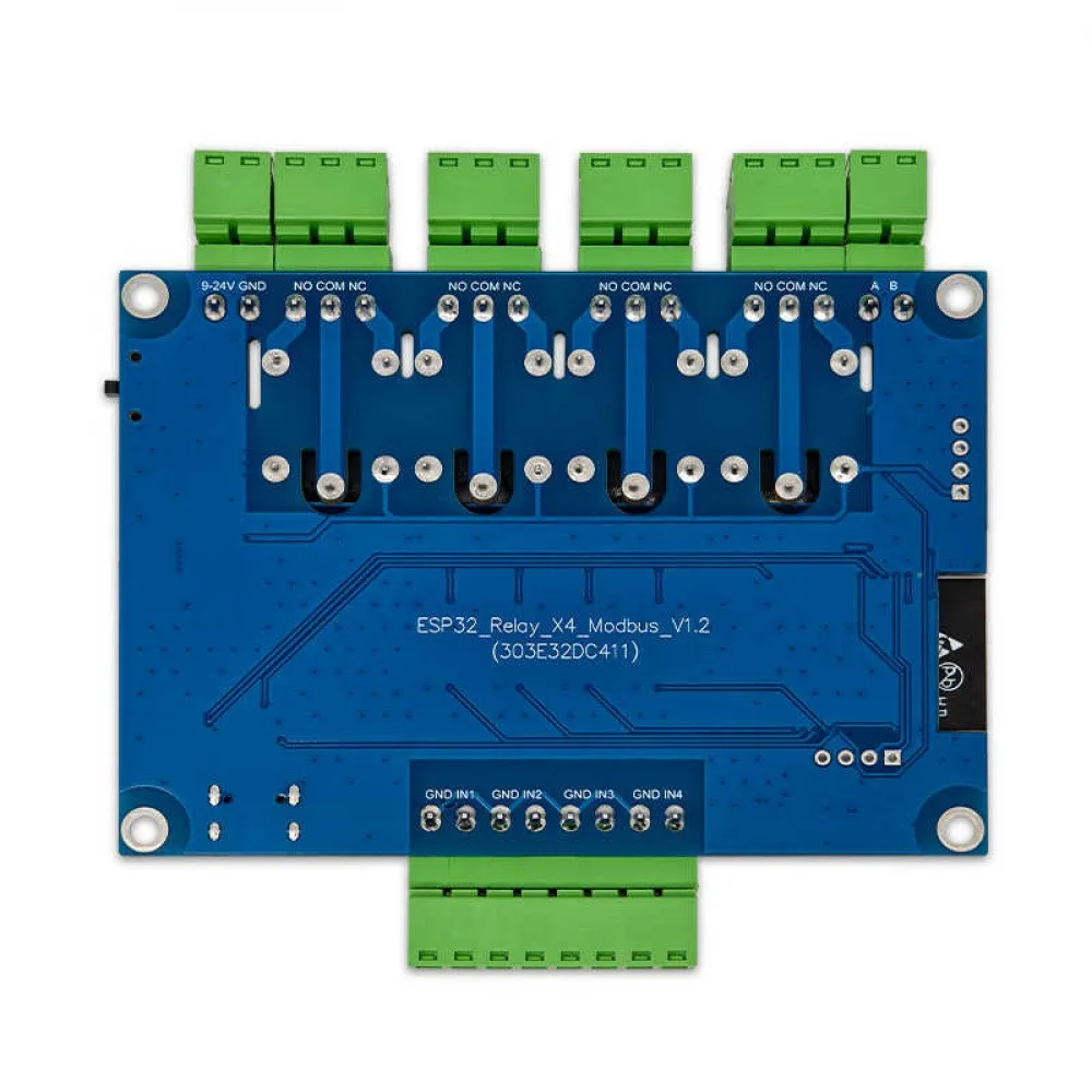 

MODBUS Protocol Optocoupler Isolation Relay Board DC7-24V ESP32 Modbus RTU Four Channel Relay Module RS485 Development Board