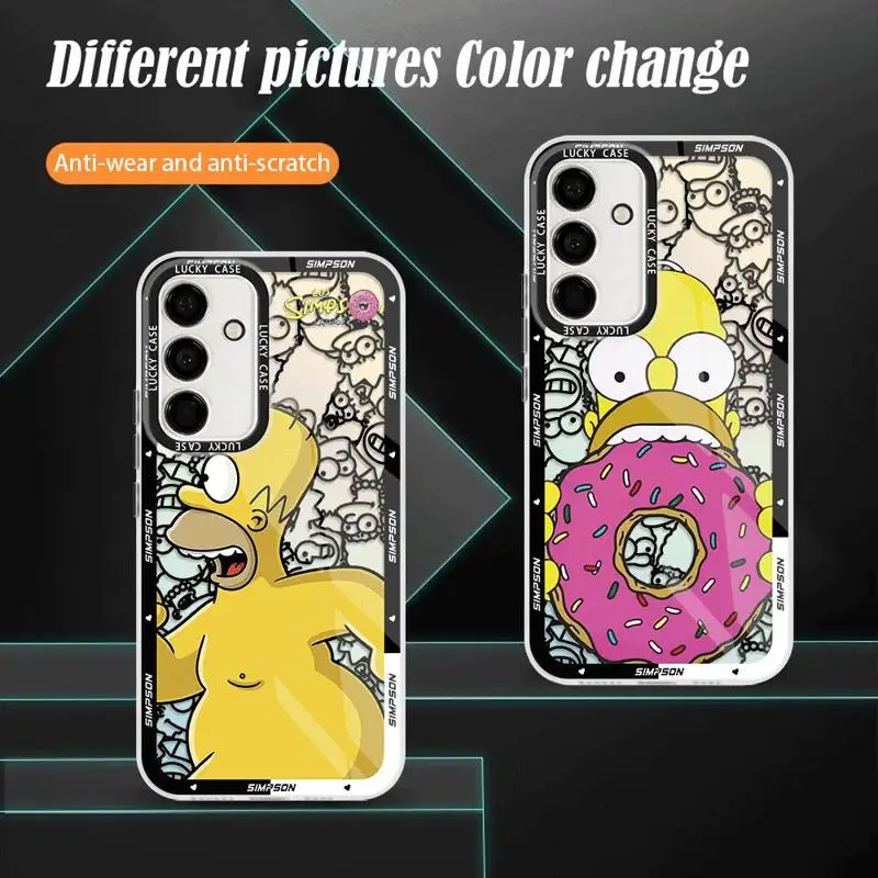 Funny Cartoon Homer Simpson Family Case for Samsung Galaxy A53 A42 A12 A73 A23 A54 A24 A52 A14 A33 A52s A72 5G A34 Silicon Cases