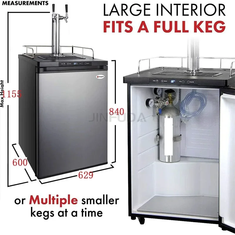 Multifunction Full Size Beer Kegerator Refrigerator Beer Keg Cooler Draft Beer Dispenser with Digital Display