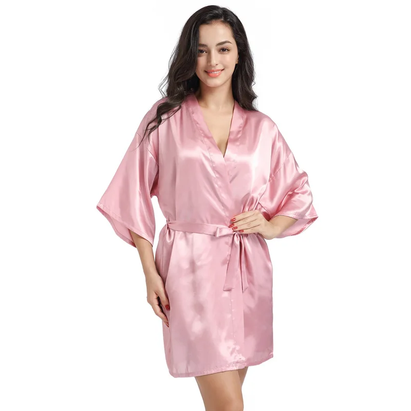 

Women's pajamas silk nightgown female summer 100kg large size morning gown Europe and the United States loose home wear