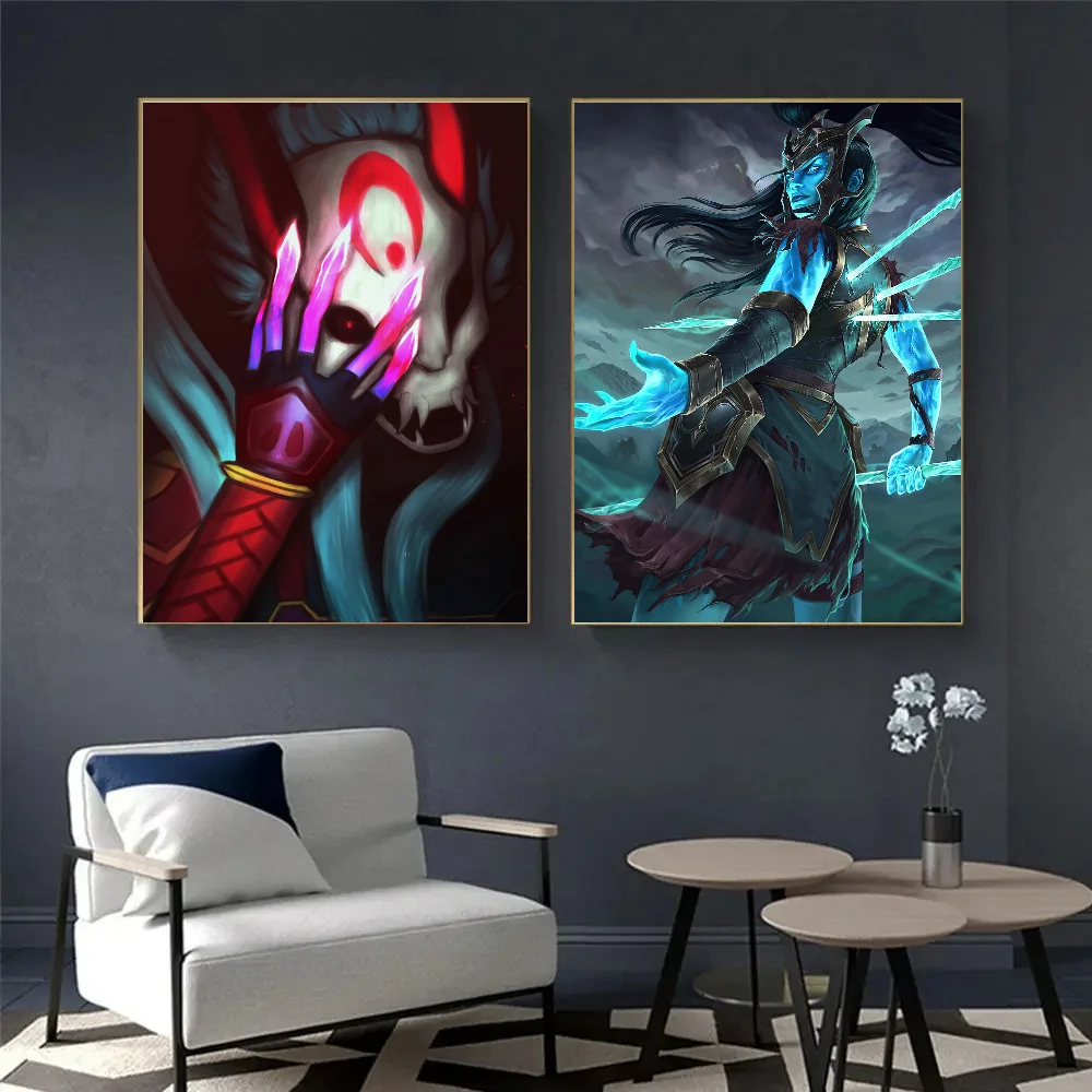 League Of Legends Kalista Self-adhesive Art Poster Whitepaper Prints Posters Artwork Aesthetic Art Wall Painting