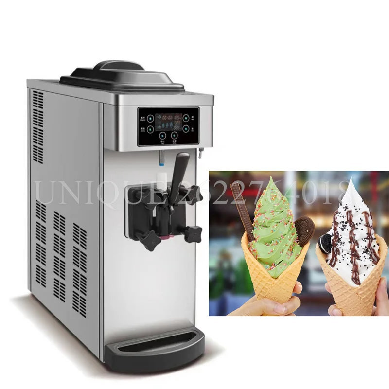 Popular Italian Ice Cream Machine Mini Countertop Soft Ice Cream Maker 8.5L Cylinder Soft Serve Machine Restaurant Household Use