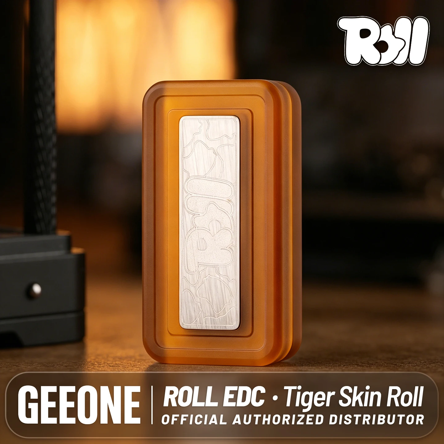 rolledc-tiger-skin-pattern-mechanical-push-slider-quick-disassembly-crisp-tactile-edc-stress-relief-toy