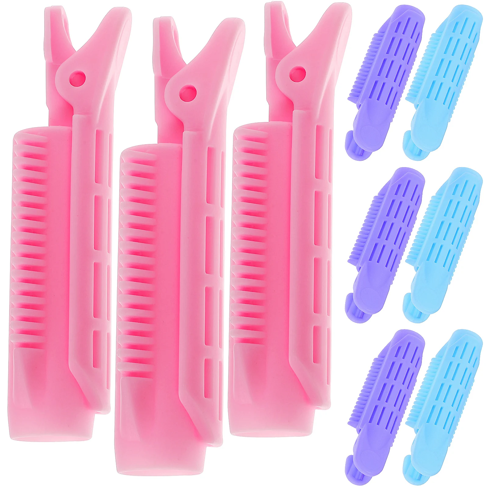 

9 Pcs Curler Setter Clips Volumizing Roller Root Lifting Modeling Bangs Roots Tails Natural Curly Hair Styling Women